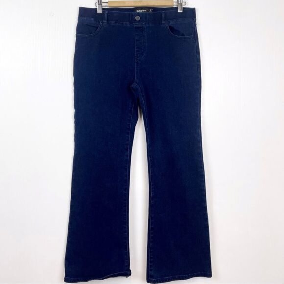 Betabrand Boot-Cut 4-Pocket Yoga Denim pants Dark Indigo Large - Picture 2 of 10